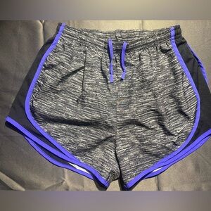 Nike Women's Black and Blue Athletic Shorts